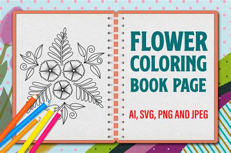 Flower Coloring Page. Doodle Flowers. Graphic by Graphicyes · Creative ...