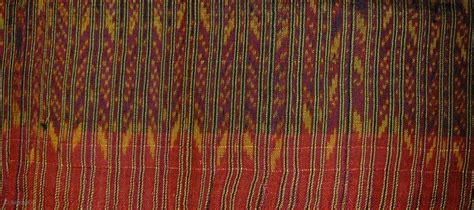 Cambodian Silk Ikat Sampot Hol. Circa 1900. Very good condition and excellent colours. 87 x 330 ...