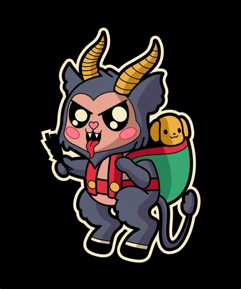 Krampus Child Wipper. Christmas Cartoon Character Illustration ...