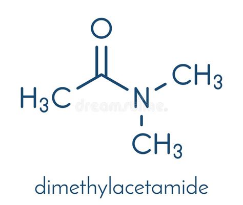 Dimethylacetamide DMAc Chemical Solvent Molecule. Skeletal Formula. Stock Vector - Illustration ...