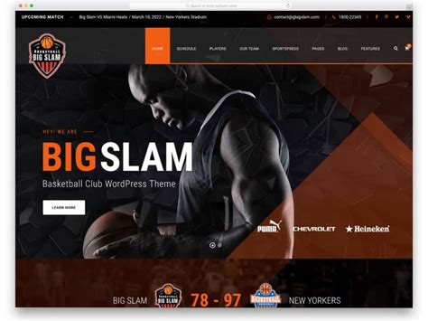 Sports Website Template | vlr.eng.br