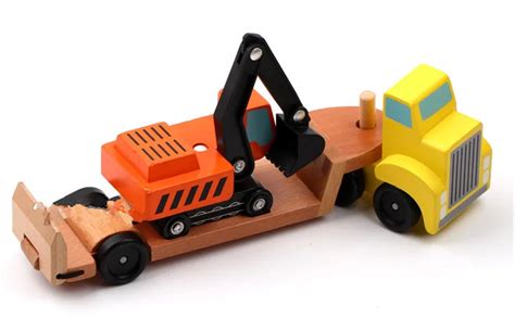 New Wooden Baby Toy Truck Haulage Excavator Baby Wooden Truck Toys Baby Gifts-in Blocks from ...