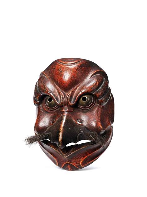 A Kyogen Mask of Tobi [Black Kite] , EDO PERIOD (18TH CENTURY) | Christie's