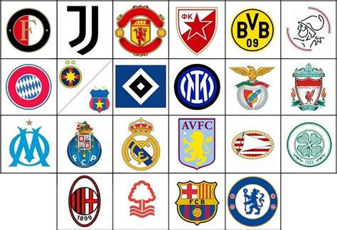 Click the UEFA Champion Club Logos Quiz