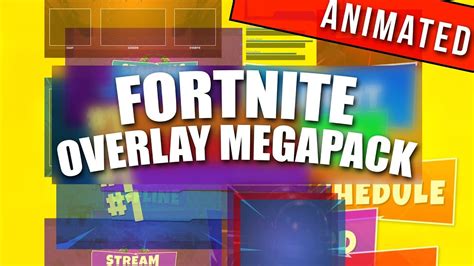 FORTNITE Animated Overlay MEGA PACK - Twitch Youtube Mixer - YouTube