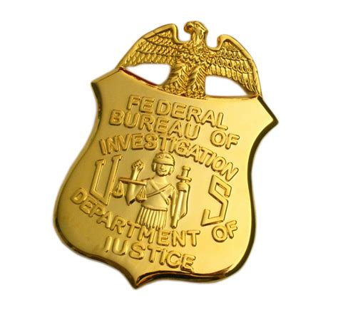 FBI Department of Justice Mini Badge Solid Copper Replica Movie Props ...