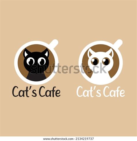 Cat Cafe Logo Illustration Vector File Stock Vector (Royalty Free ...