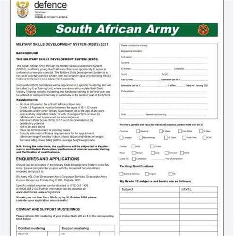 Sandf Application forms Available - Home