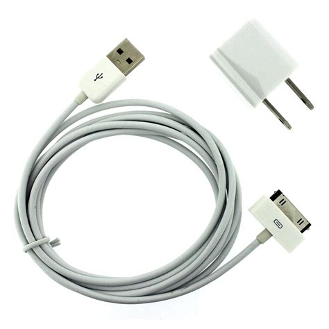 AC Wall Charger Adapter+ 6ft USB Data Cable for iPhone 4 4G 4S 3GS 3G ...