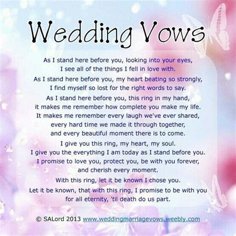 Wedding vows | Wedding vows to husband, Wedding vows that make you cry ...