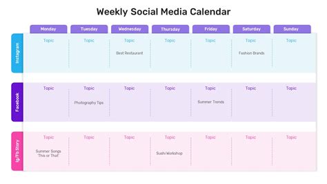 Social Media Calendar Template - SlideBazaar