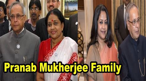 Pranab Mukherjee Family photos | Pranab Mukherjee Wife daughter sons | Namma Kannada News - YouTube