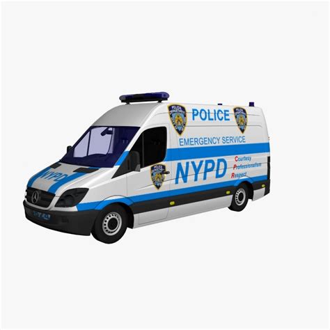 3d nypd police van model