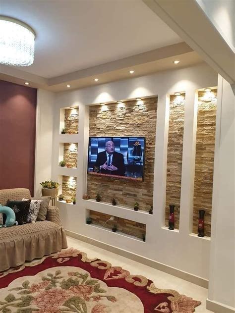 30 Enchanting And Modern Gypsum Board TV Wall Units - Engineering ...