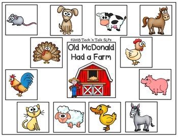 AAC Interactive Old McDonald Had a Farm by Tech 'n Talk SLPs | TPT