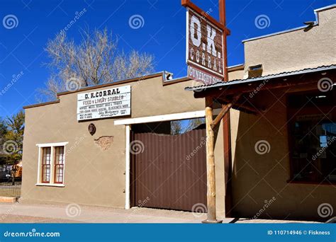 OK Corral Gunfight Location in Tombstone Editorial Photo - Image of register, west: 110714946