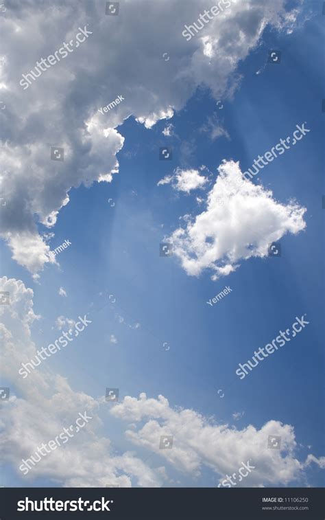 Beautiful Blue Sky With Sun Rays Stock Photo 11106250 : Shutterstock