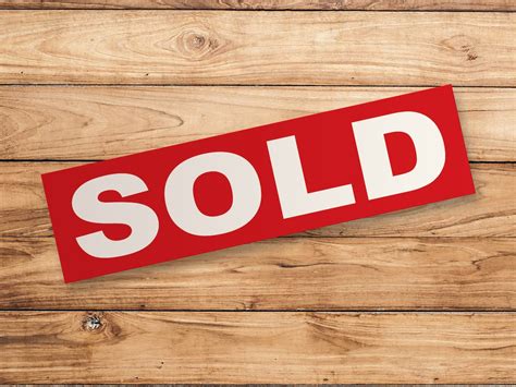 SOLD Stickers Real Estate Sign Stickers Weatherproof | Etsy