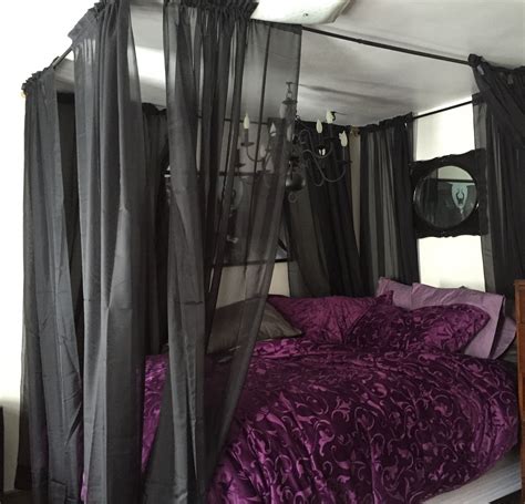 Gothic Canopy Bed Curtains