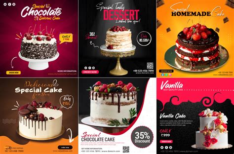 Bakery Cake Banner Design Ideas for Social Media Post