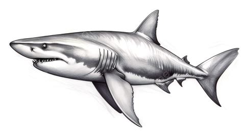 Great White Shark Drawing Background, Pictures Of Sharks Drawings, Shark, Ocean Background Image ...