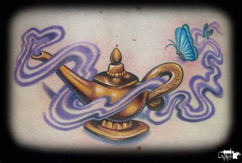 Tattoos : Memorial : Genie Lamp | Lamp tattoo, Genie tattoo, Off the ...