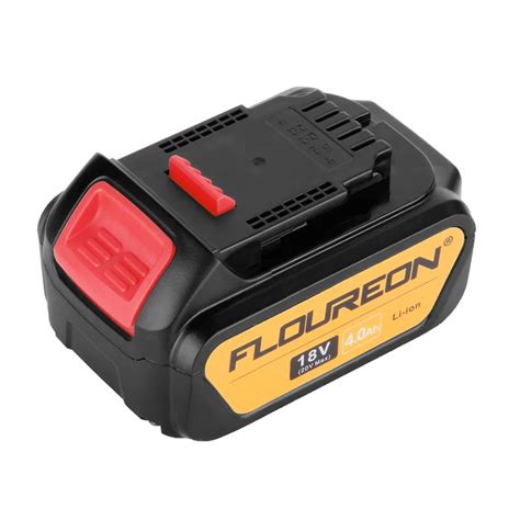 FLOUREON 18V 4000mAh Power Tools Batteries Replacement Battery for DeWalt Drill DCB181 DCB182 ...