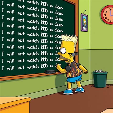 Bart Simpson Chalkboard Template