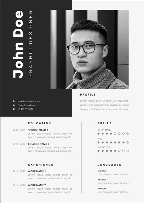 Modern Cv Template, Cv Resume Template, Basic Resume, Manager Resume, Letter Size Paper, Web ...