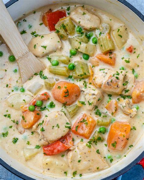 The Best Creamy Chicken Stew Recipe - Healthy Fitness Meals