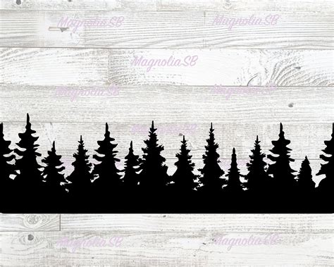 Tree Line svg Forest svg Trees clip art cut file for | Etsy