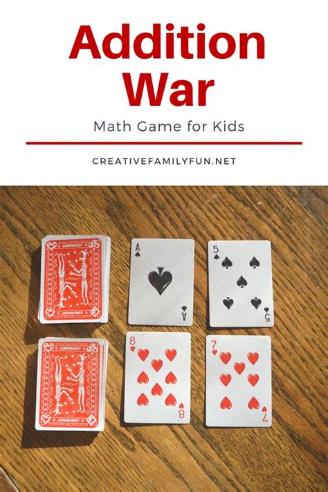 Addition War Card Game - Creative Family Fun