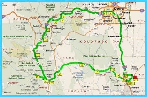 Map of Colorado Springs Colorado - TravelsMaps.Com