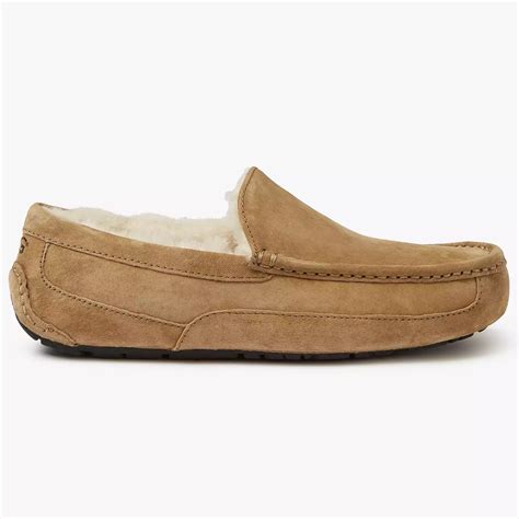 UGG Ascot Moccasin Suede Slippers, Chestnut at John Lewis