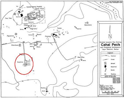 Map of Cahal Pech southern periphery showing location of Zopilote Group ...