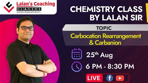 Carbonium Ion Rearrangement Examples || Rearrangement of Carbocation || Chemistry Class By Lalan ...