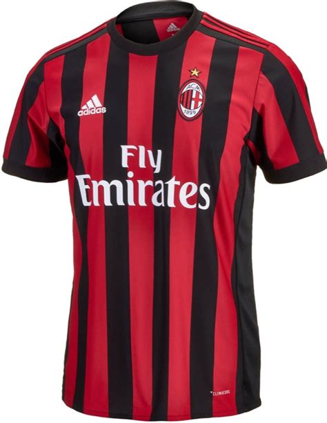 2017/18 AC Milan Home Jersey - AC Milan Soccer Jerseys