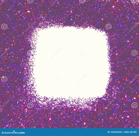 Frame of Purple Glitter Sparkles on White Background Stock Photo ...