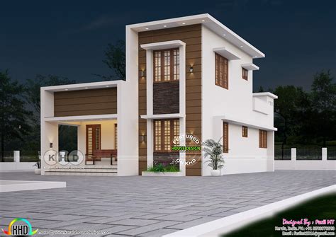 1200 sq-ft 3 bedroom modern double storied home - Kerala Home Design ...