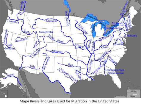 Map Of The United States With Rivers Lakes And Mountains | Map Of The ...