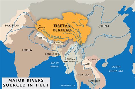 Map Of Tibet And China