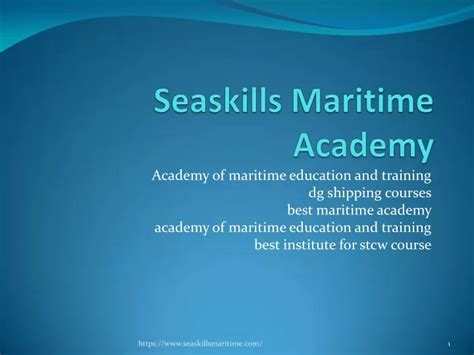 PPT - Best maritime academy. DG Shipping Courses. Academy of maritime ...