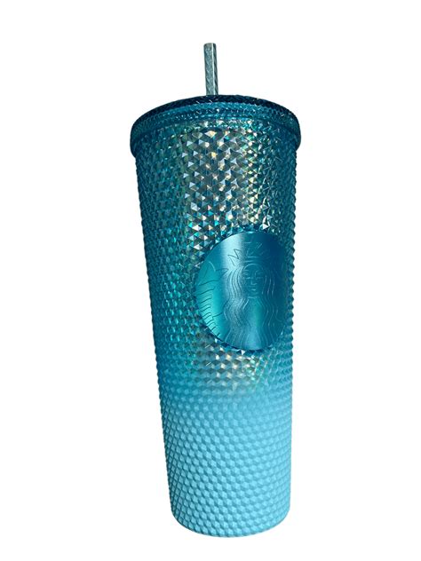 Starbucks Gradient Blue Ombre Bling Studded Venti Tumbler 24oz - Winter ...