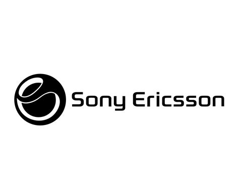 sony ericsson marca logo teléfono símbolo con nombre negro diseño Japón móvil vector ilustración ...