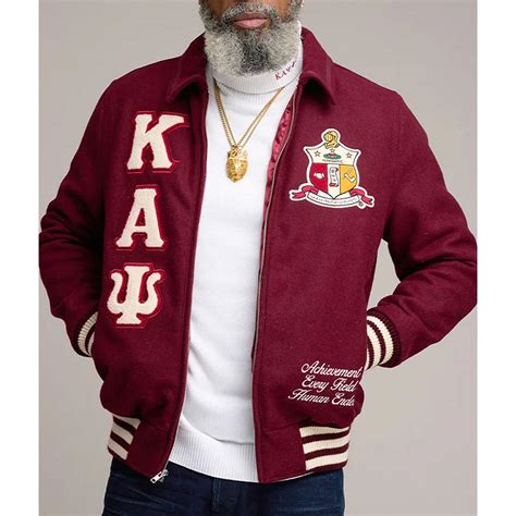 Maroon Full-Zip Wool Kappa Alpha PSI Letterman Jacket - Jackets Masters