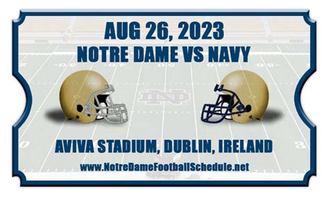 Notre Dame vs Navy Football Tickets | 08/26/23