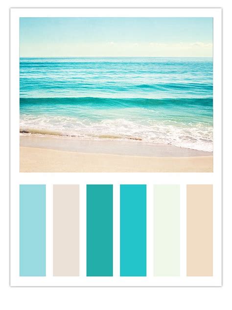 the color scheme is blue, green and white with an ocean scene in the background