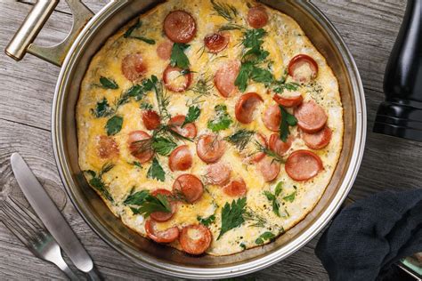 Herby sausage omelette | British Recipes | GoodtoKnow