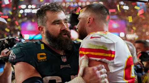 Jason, Travis Kelce discuss emotional meeting with mother Donna after Super Bowl 57: 'Tears of ...