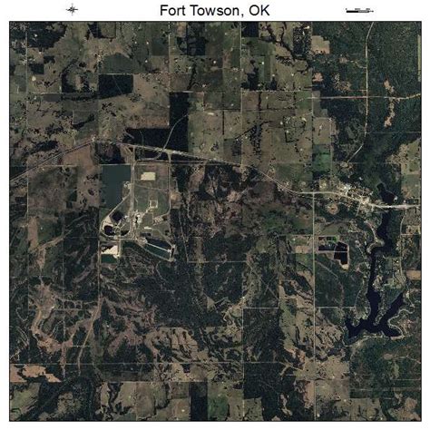 Aerial Photography Map of Fort Towson, OK Oklahoma